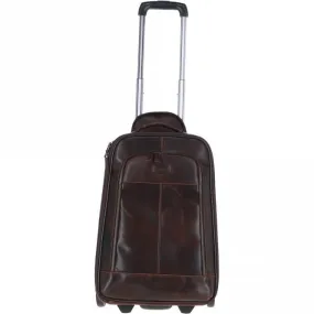 Cabin size Columbian Leather Weekend Trolley Brown : 8148